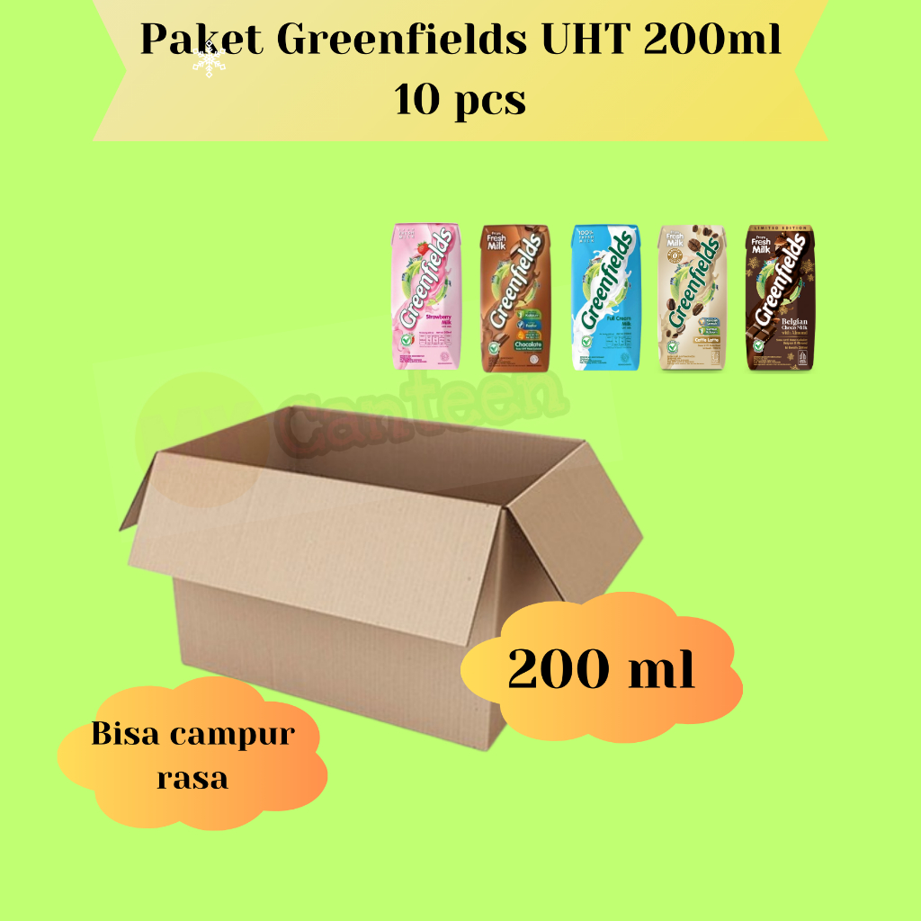 

Paket Susu Greenfields UHT 200ml 10 pcs