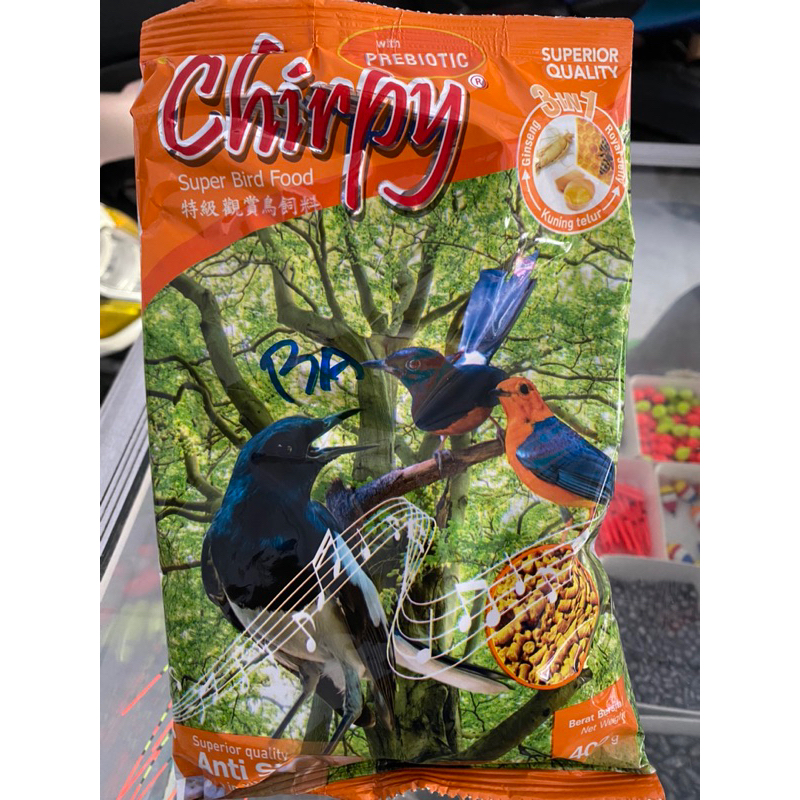 pakan burung chirpy kuning