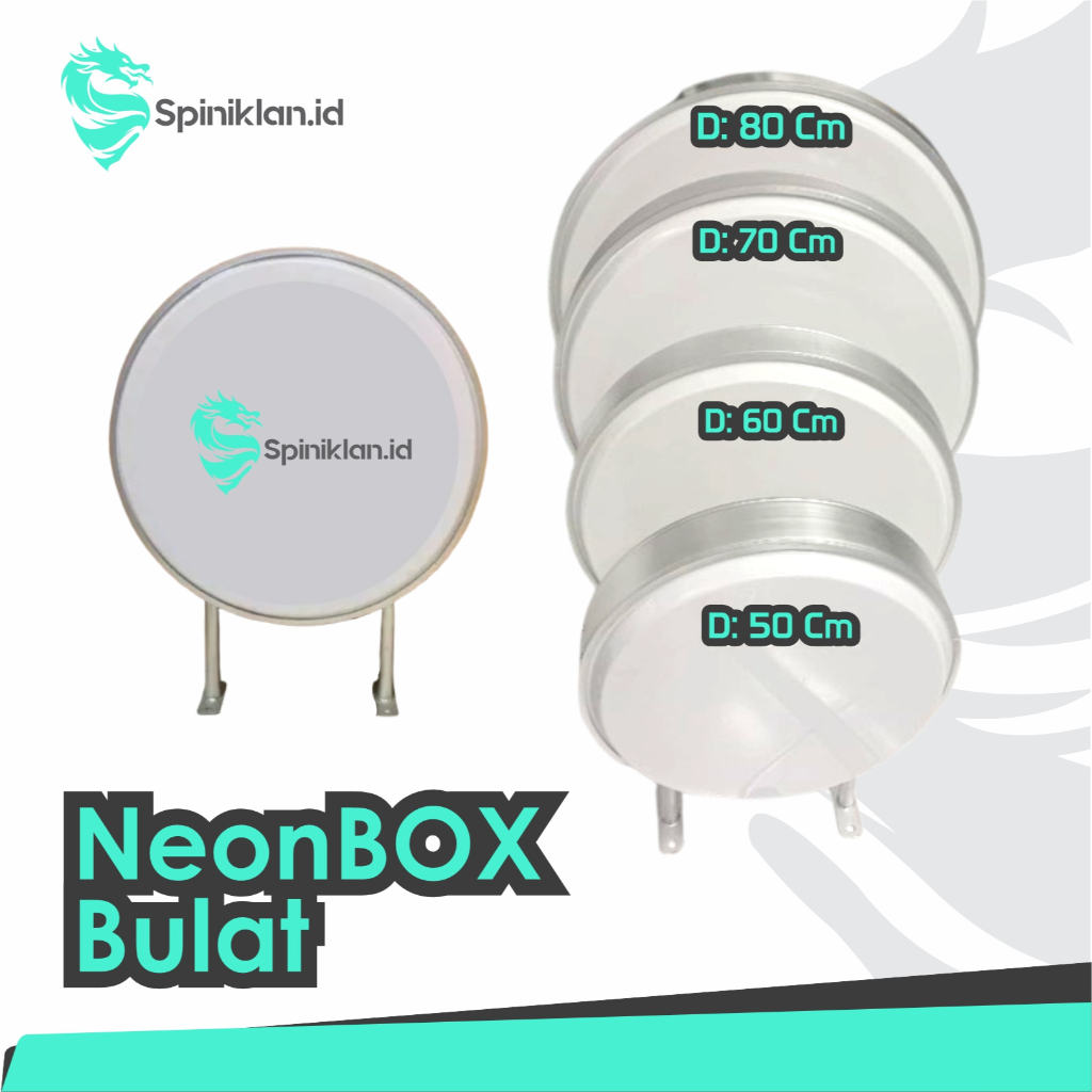 Round Light Box/Neon Box Bulat/Light Box/Neon Bulat/Neon Box bulat 2sisi/Capsul Light RF115 Vacuum S