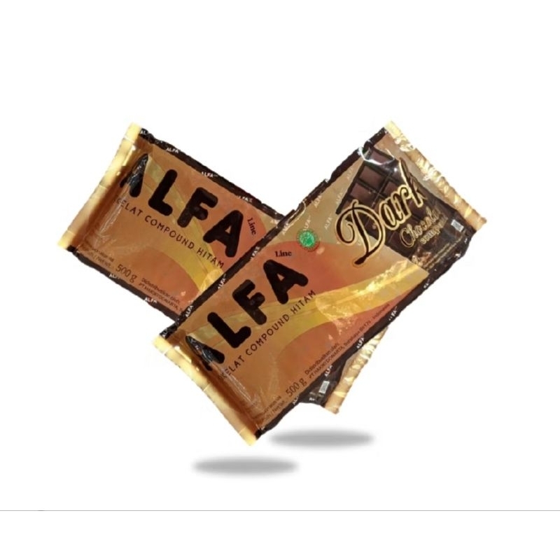 

Cokelat Compound Hitam Dark ALFA 500gr