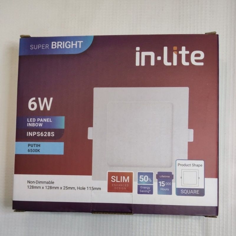 Lampu PANEL DOWNLIGHT INBOW in-Lite 6 Watt Kotak