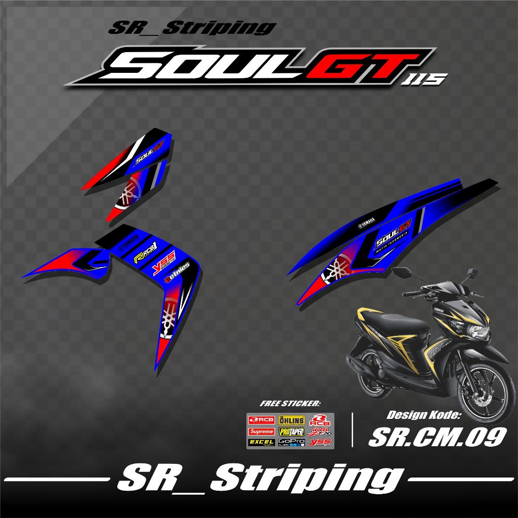 Striping Soul GT 115 / Variasi Soul GT 115 / Soul GT 115 / Stiker Soul GT 115 / Striping Motor Mio S