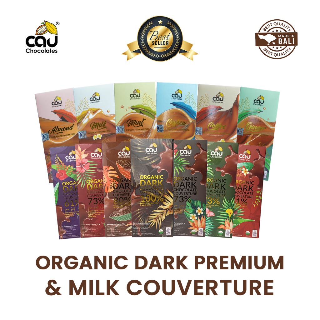 

Cau Chocolates - Organic Dark Chocolates Coklat Organik Premium untuk Diet dan Milk Couverture