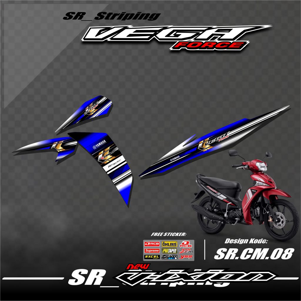 Striping Vega Force / Variasi Vega Force / Vega Force / Stiker Vega Force / Striping Motor Vega Forc