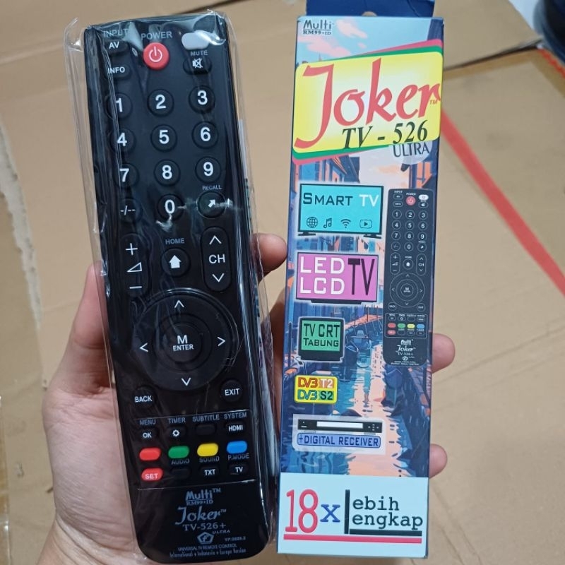 Remot Tv multi joker remot tv LED LCD|| REMOT UNIVERSAL joker 526