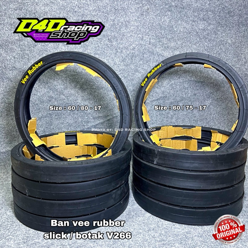 Ban Vee Rubber 60-80-17 DRAG Slick Botak Original Thailand