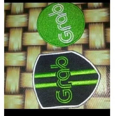 Logo Emblem Grab Tambahan Aksesoris Pakaian Logo Grab Bordir Komputer