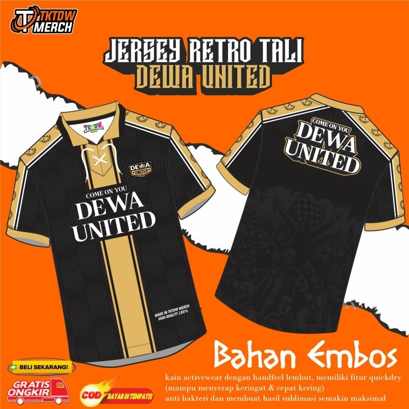 JERSEY SUPORTER ( DEWA UNITED ) RETRO TALI