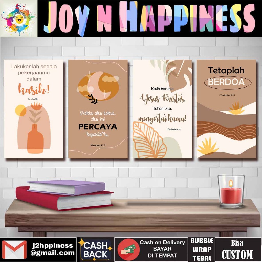 Hiasan Dinding Pajangan Souvenir Dekorasi Ayat Alkitab Katolik Kristen Kasih