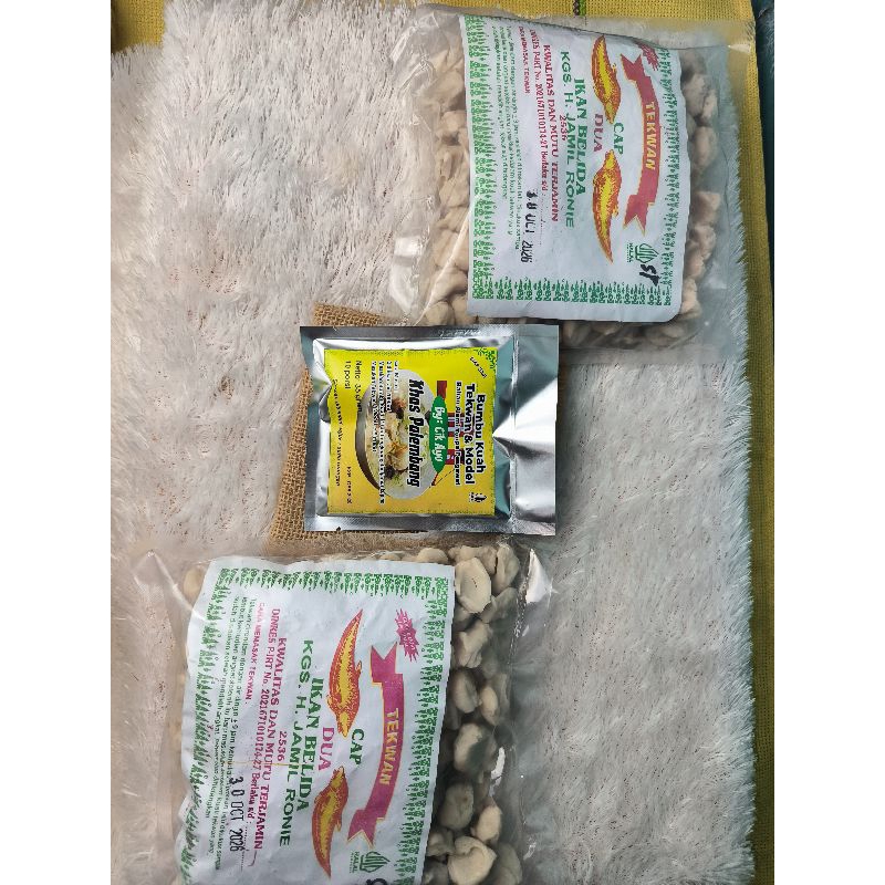 Wabisabie.Store Paket Hemat Tekwan Kering Khas Palembang 500 Gr X 2 Pcs Extra Bumbu Tekwan Basah 35