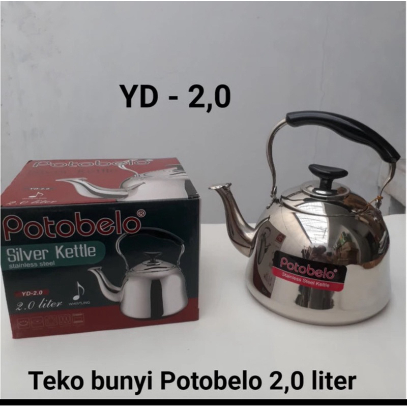 Teko/Ceret/Kettle Bunyi Stainless Steel Potobelo 2L