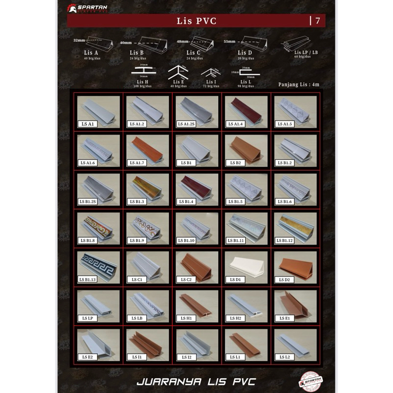 LIS PLAFON PVC 4CM DAN 6CM