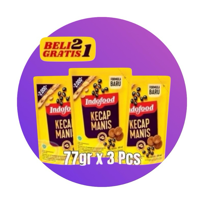 

Indofood kecap manis 77g X 3pcs