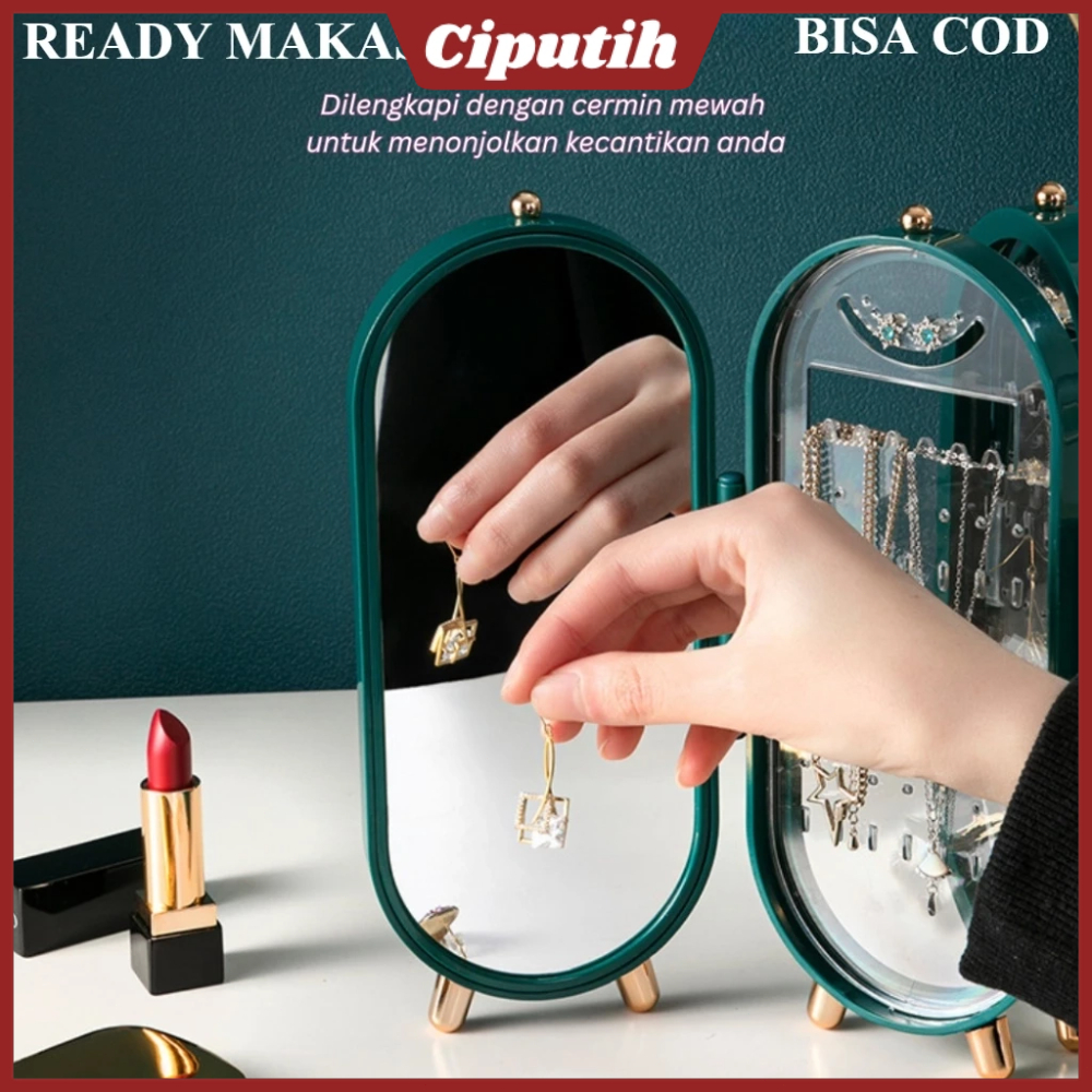 Jewelry Box Kotak Organizer Perhiasan Kotak Perhiasan Organizer Penyimpanan Kotak Perhiasan Lipat de