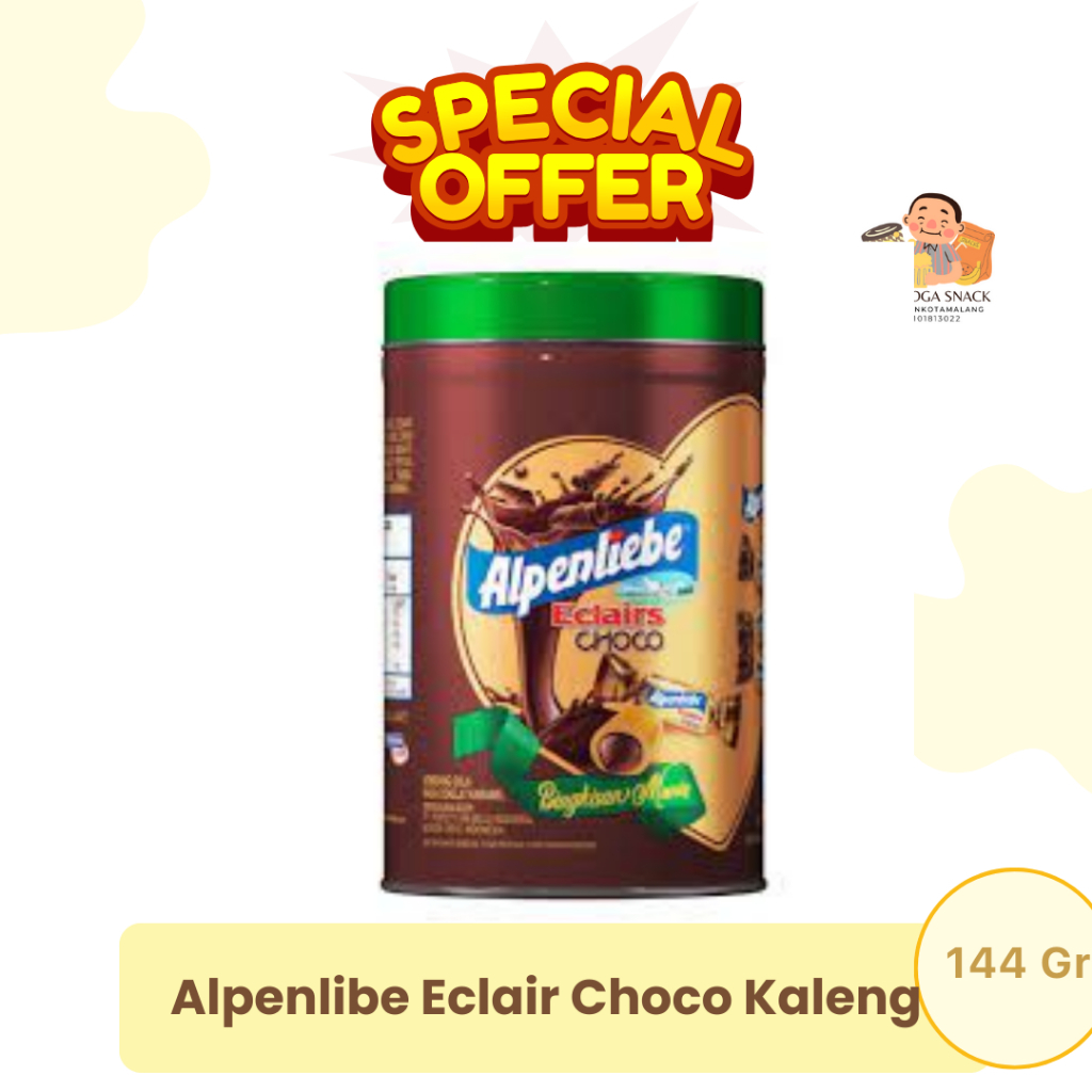 

Permen alpenlibe eclairs 144 gram kaleng
