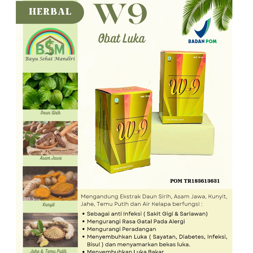 W9  Obat Luka Kanker,Luka Bakar,Luka diabetes