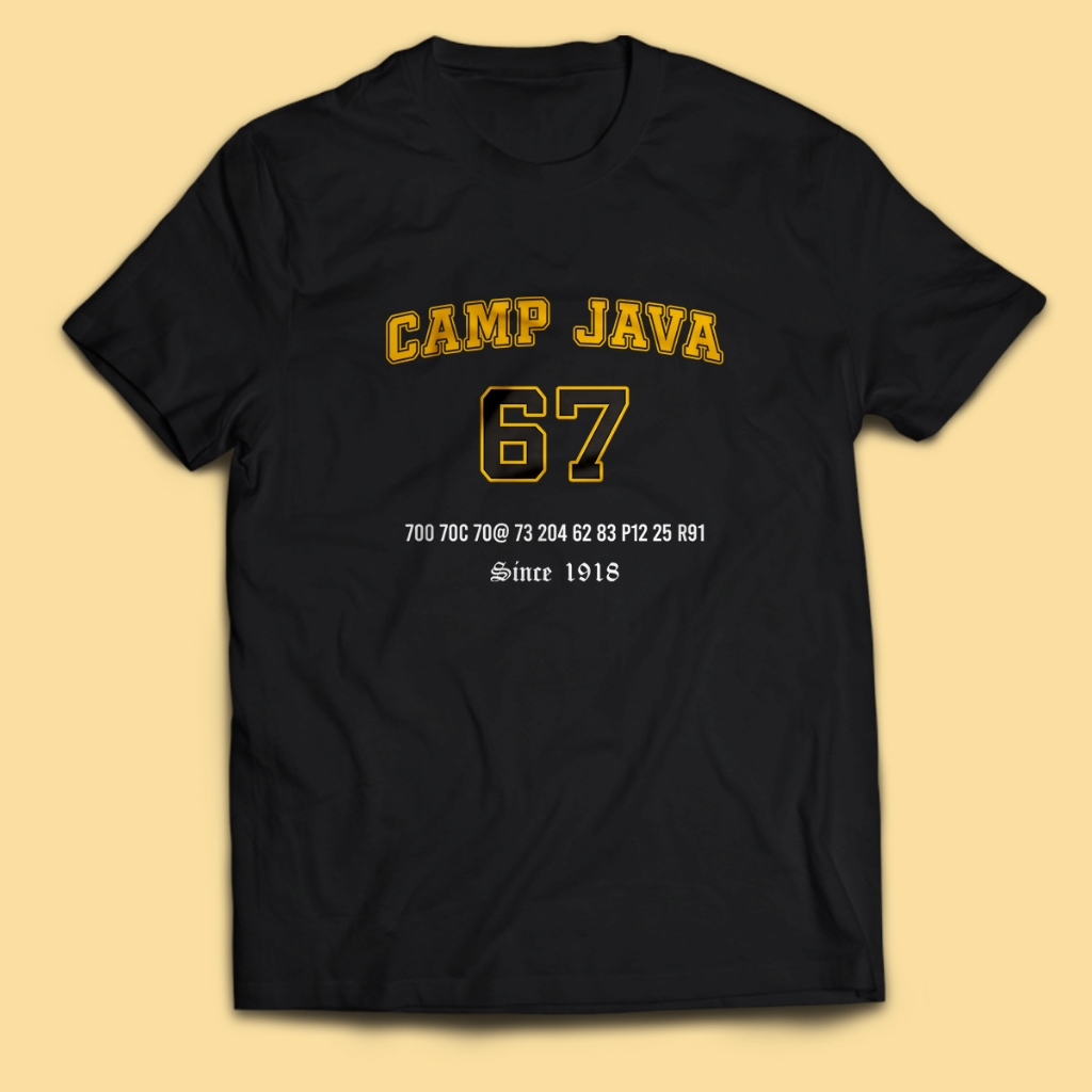 Kaos Pria STM CAMP JAVA 67 Dewasa Baju Atasan Unisex PakeKaos