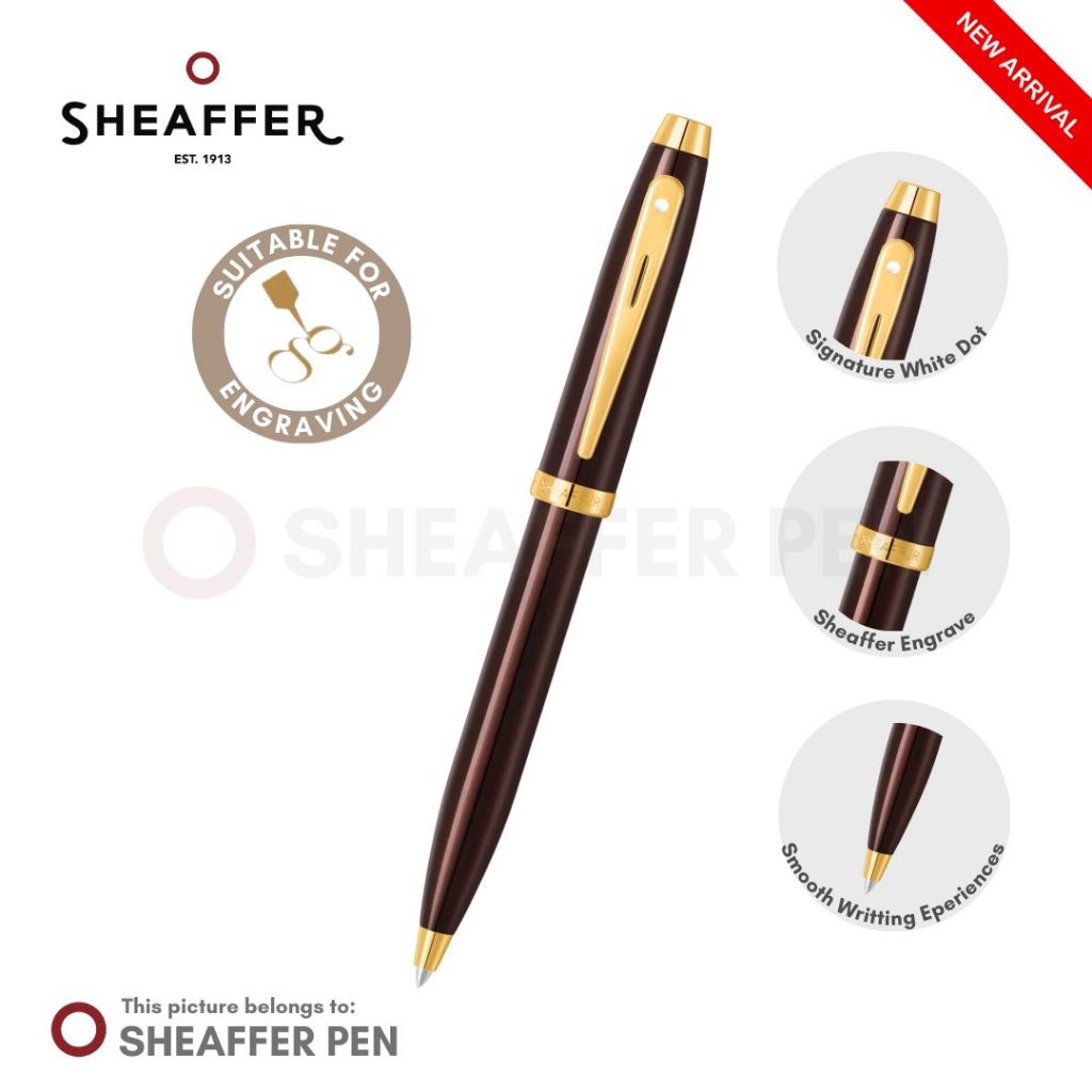 

Sheaffer® 100 Glossy Coffee Brown With PVD Gold-Tone Ballpoint Pen
