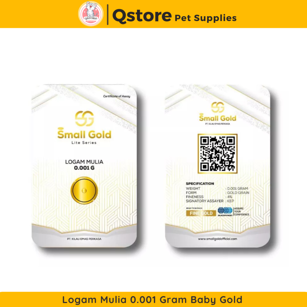 Emas 0.001 Gram Small Gold Logam Mulia Asli Minigold Mini Gold Baby Gold