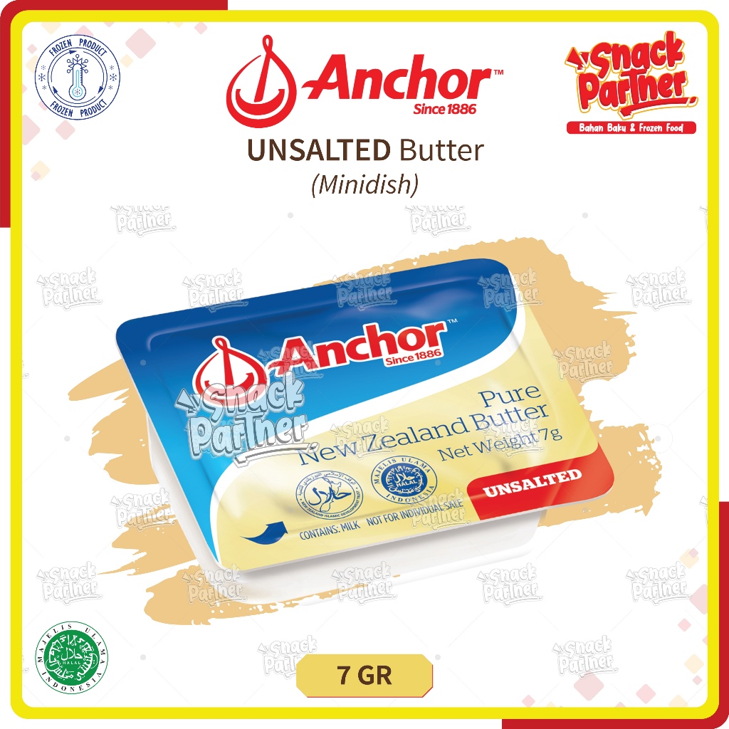 

(DISARANKAN PENGIRIMAN INSTANT) ANCHOR UNSALTED BUTTER 7 GR (1 PCS) - MINIDISH Mentega Mpasi (BACA DESKRIPSI)
