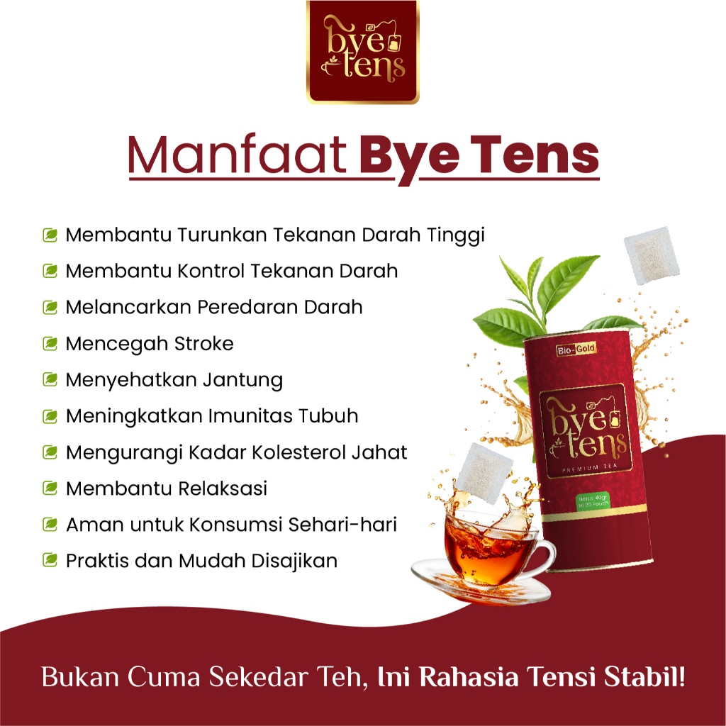 

Bye Tens - Premium Tea Teh Obat Hipertensi Kolesterol Gula Darah Tekanan Darah Tinggi Pasti Ori