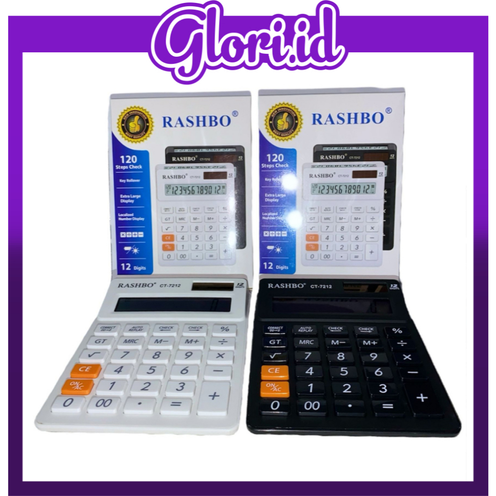 

GLORI.ID kalkulator ct-7212 12digit check and correct calculator dagang R1101