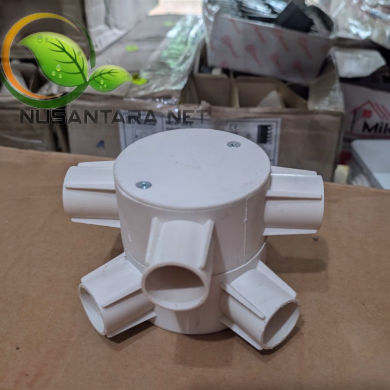 

T DUS CABANG 3 / TEE DUS / T DOS JALUR LISTRIK PUTIH 20MM 20 MM TEBAL