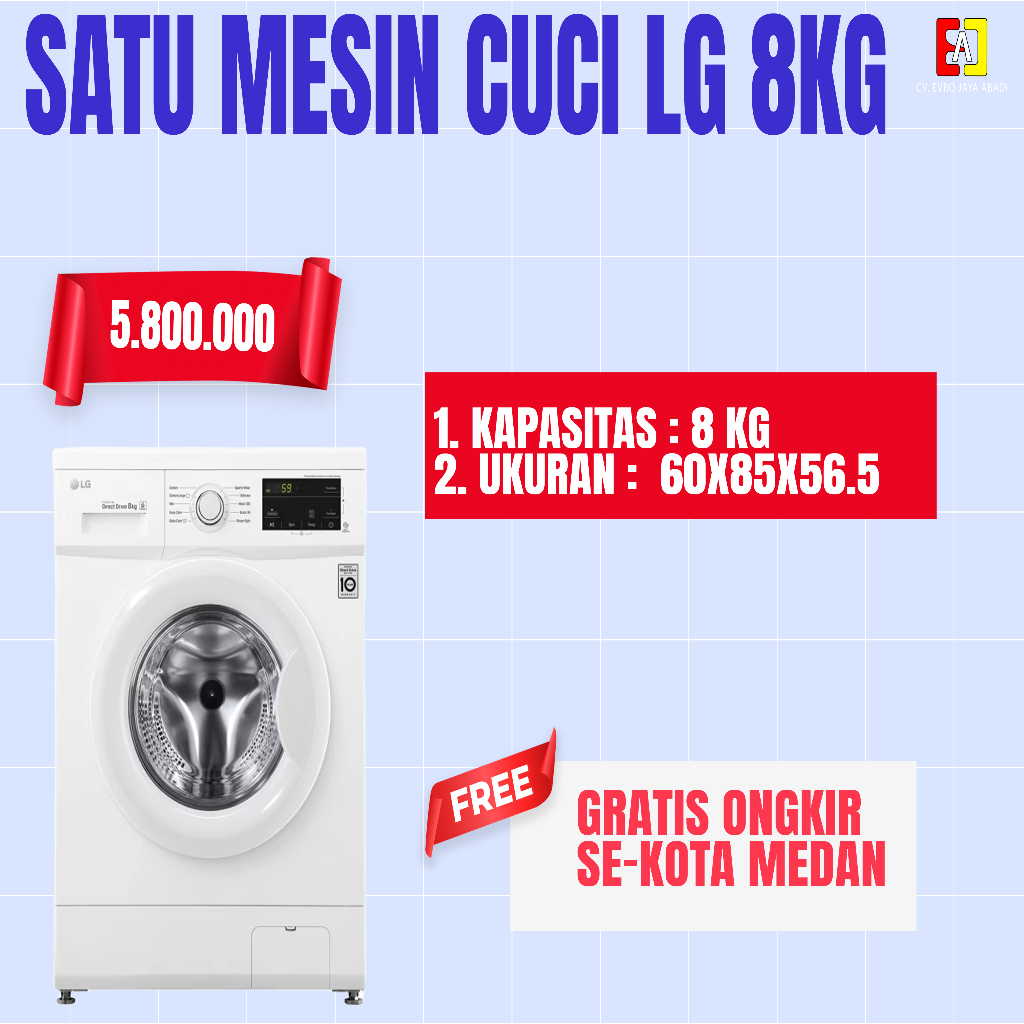 MESIN CUCI LG 8 KG