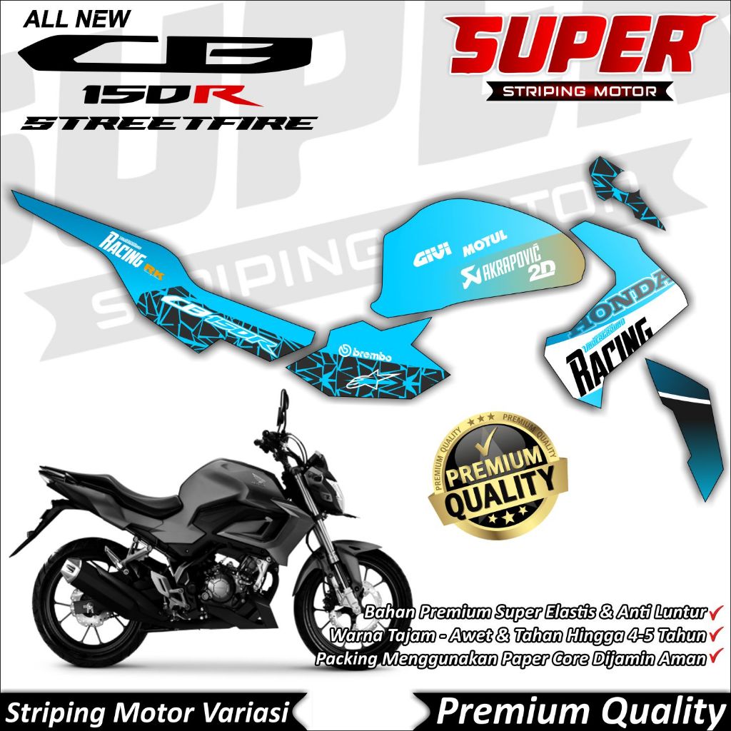 Stiker CB150r New 2021 Anti Luntur keren Striping CB150r New 2021 Striping Honda CB150r New 2021 Und