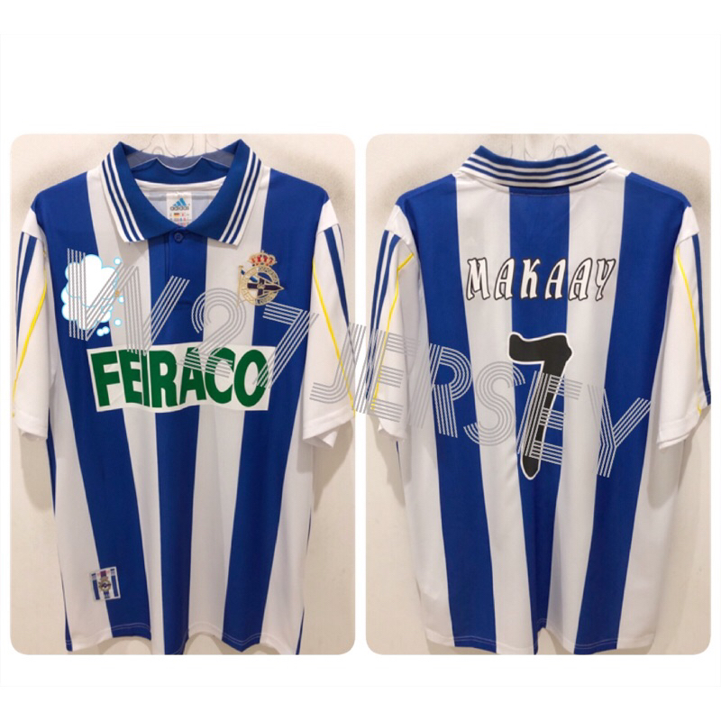 JERSEY RETRO - DEPORTIVO LA CORUNA HOME 1999-2000 name player Makaay