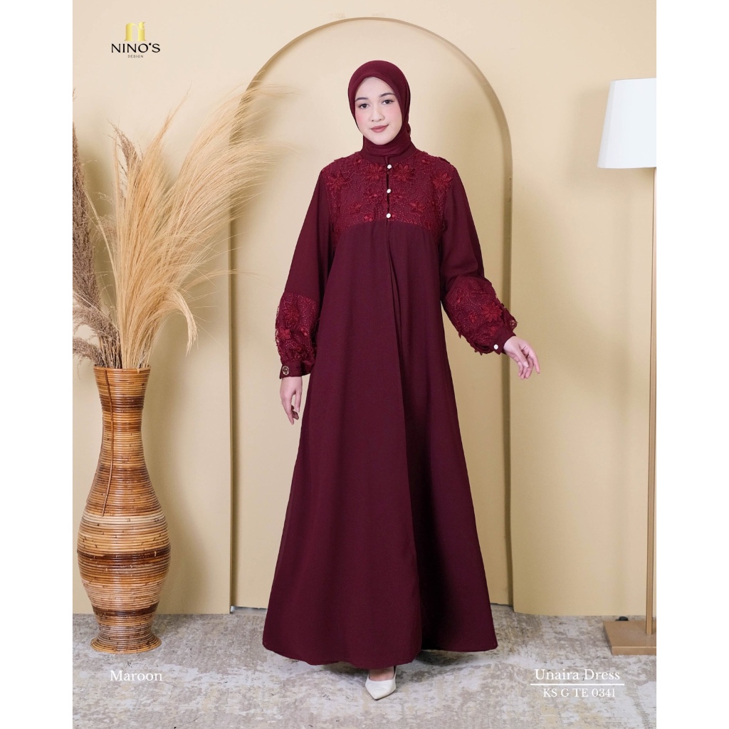 Ninos Unaira Dress - Gamis Ninos / Dress Ninos Premium / Ninos Original / Ninos Dress