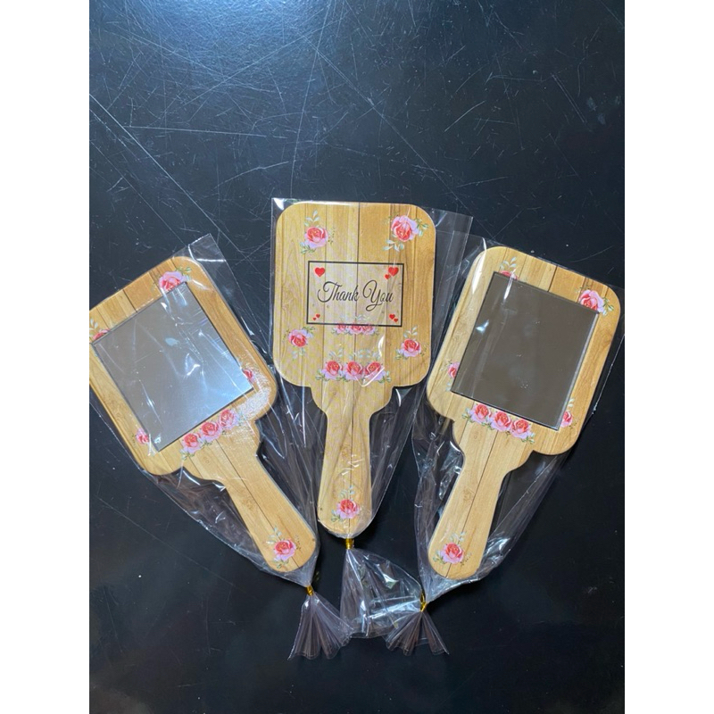 50pcs Souvenir pernikahan Kaca Gagang Bunga Model Kotak motif Bunga