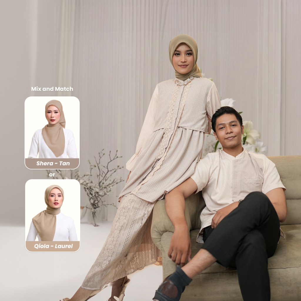 [Love in Frame: Prewedding Package] ZM Zaskia Mecca - Couple Set - Edisi Senandung Alam | Tunik Blou