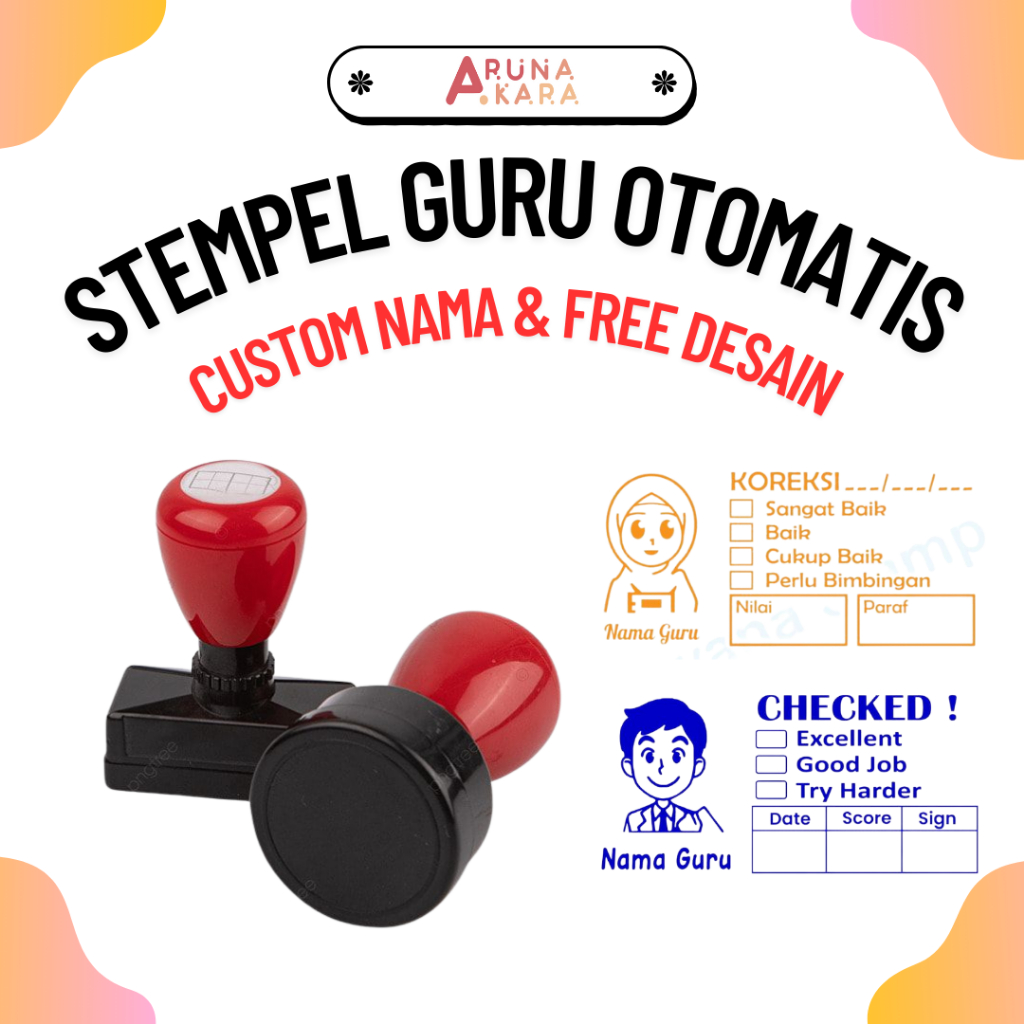 

Stempel Otomatis Guru Nilai Penilaian Stempel koreksi Free Desain