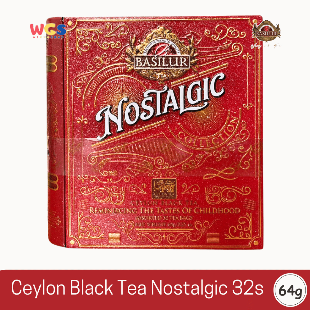 

Basilur Nostalgic Collection Teh Hitam Ceylon 64g (32 Tea Bags) – Cokelat, Vanilla, Toffee, Stroberi