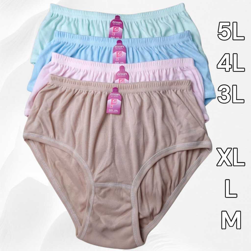12 Pcs CD Wanita Jumbo 5L 4L 3L XL L Celana Dalam Wanita Big Size CD Ibu Hamil Elastis
