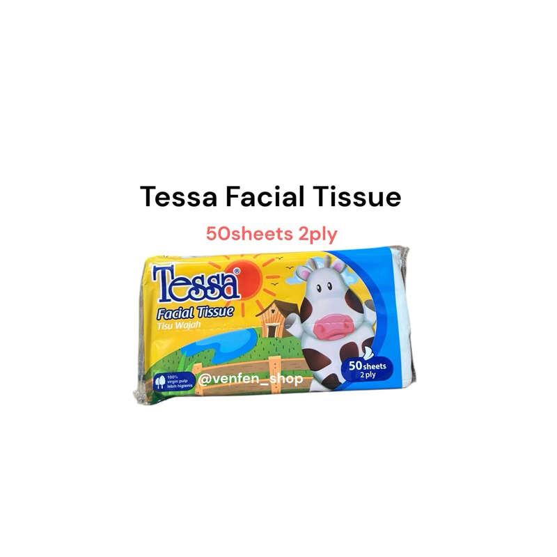 TESSA FACIAL TISSUE 50 SHEETS 2PLY