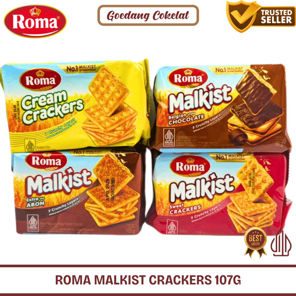 

Roma Malkist Cream Crackers Coklat Abon 107g