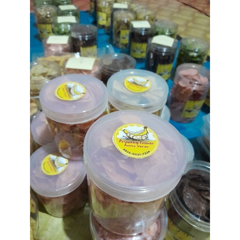 

Kripik Pisang Lumel All Varian Toples 600ml II Kripik Pisang Coklat Lumer II Kripik Pisang Viral