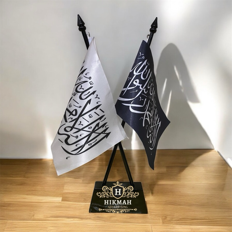 

Tiang silang kayu meja bendera Ar-Rayah&Al-Liwa