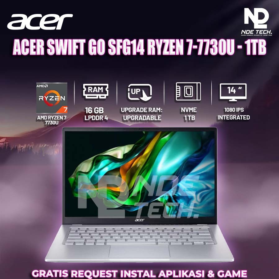 ACER Swift GO SFG14 Ryzen 7-7730U