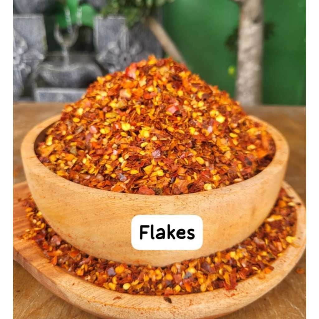

(Grosir) CABE BUBUK KASAR FLAKE 1 KG CHILI FLAKES CABE KERING BUBUK PEDAS