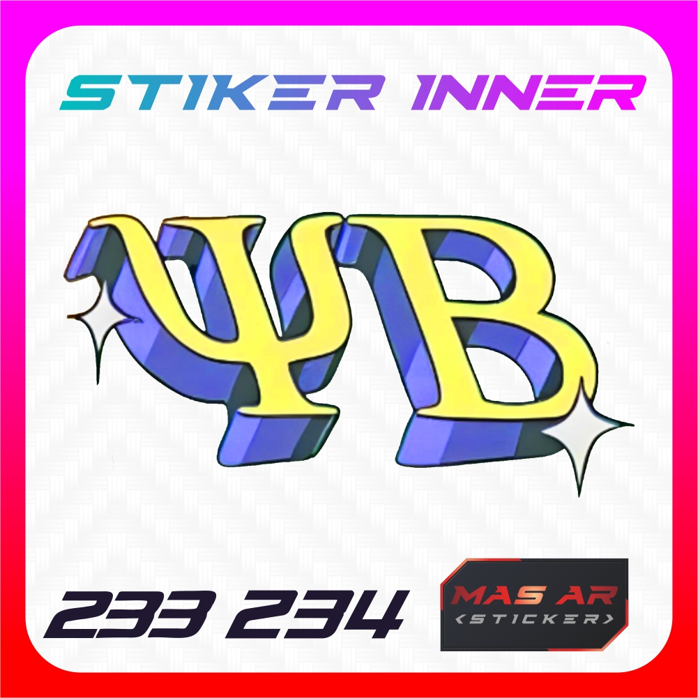 Stiker bagian Inner Daleman YB Reza Arap - R Code 233 & 234