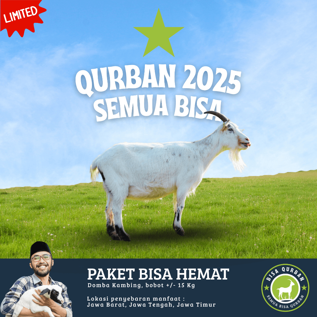 

Hewan Qurban Kambing Domba Qurban Kurban Hidup Bobot 15KG Tebar Paket Hemat Bisa Qurban