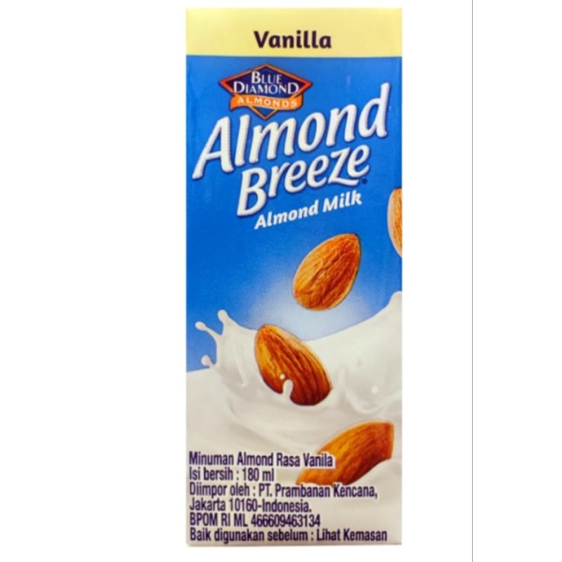 

blue diamond Almond Breeze Susu cair Almond Vanilla 180 ml siap minum