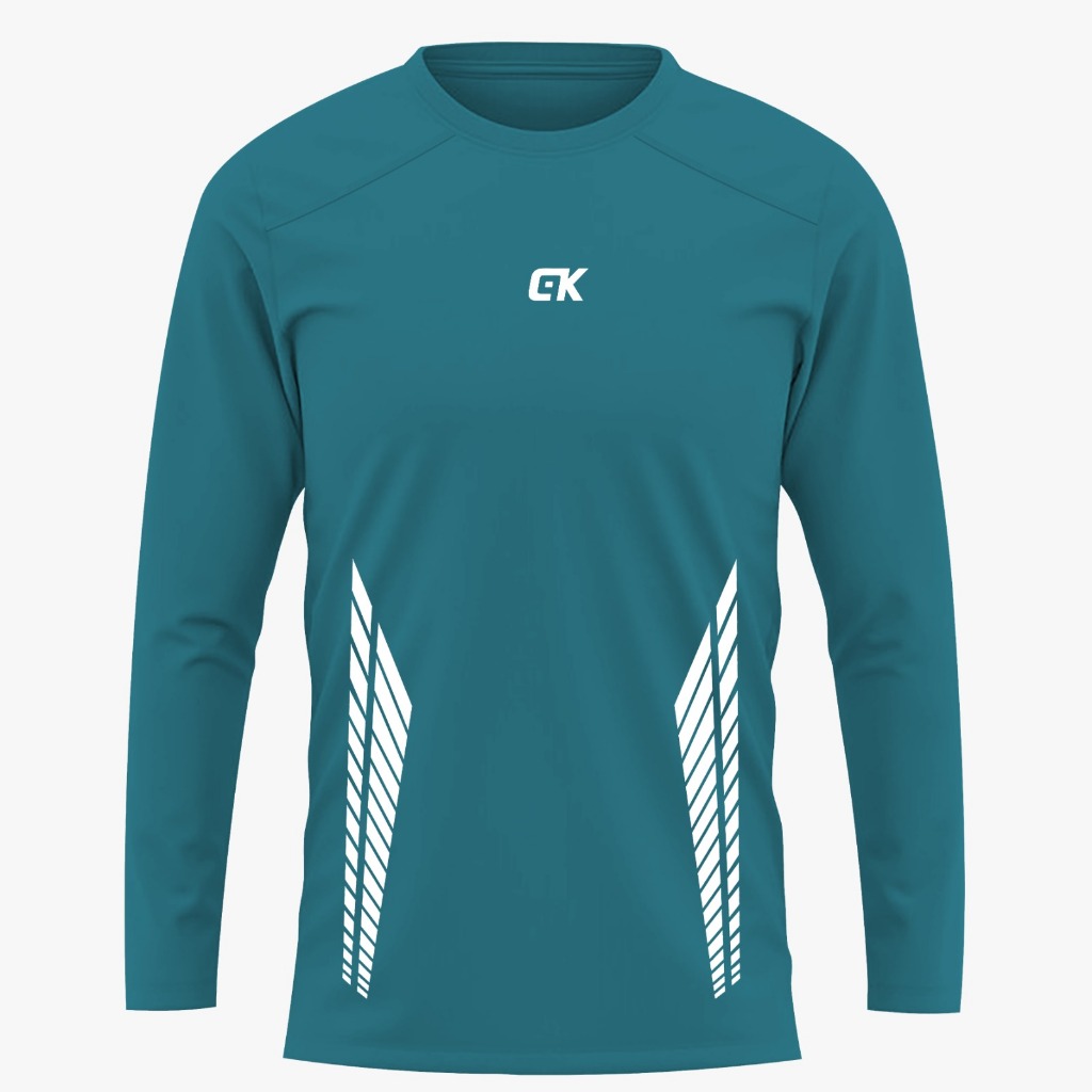 LENGAN PANJANG KAOS OLAHRAGA JERSEY BADMINTON SEPAK BOLA FUTSAL SENAM LARI GYM VOLLY L-XL-XXL