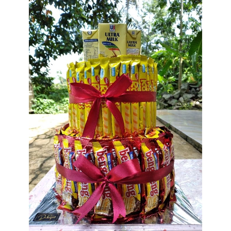 HANYA PENGIRIMAN INSTAN Snack Tower hadiah ulang tahun anak snack cake kue ulang tahun anak