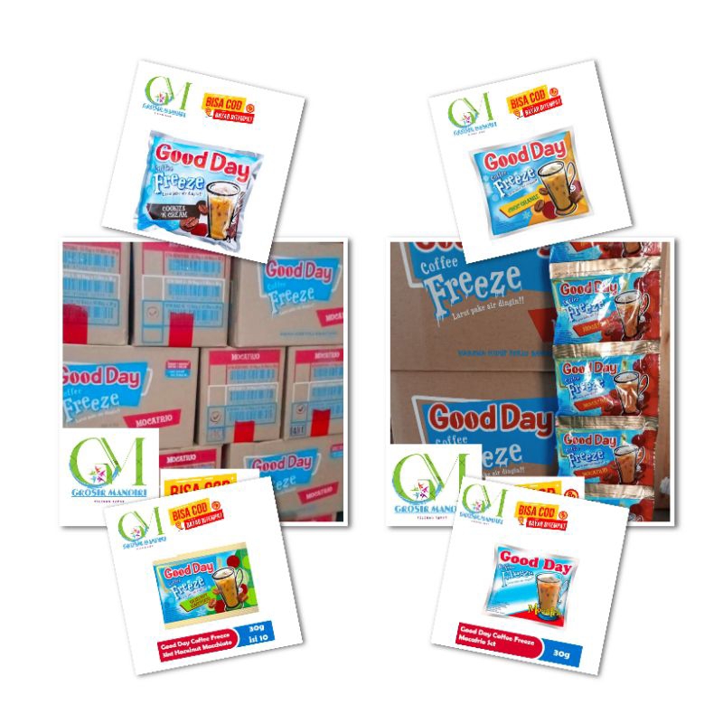 

GOOD DAY FREEZE – Kopi Instan Dingin 3-in-1 (1 karton 12 renceng)