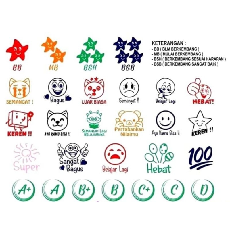 

Stempel Nilai Stempel Reward PAUD / TK / SD / HOME SCHOOLING