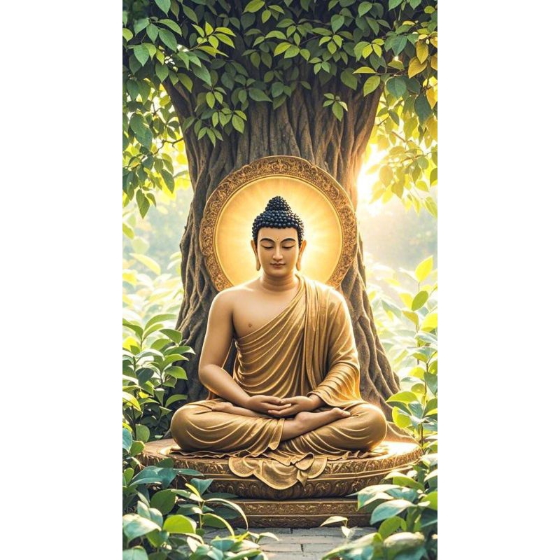 POSTER CETAK JUMBO, PATUNG BUDDHA, HIASAN DINDING, PATUNG BUDDHA, BERBAGAI MACAM UKURAN
